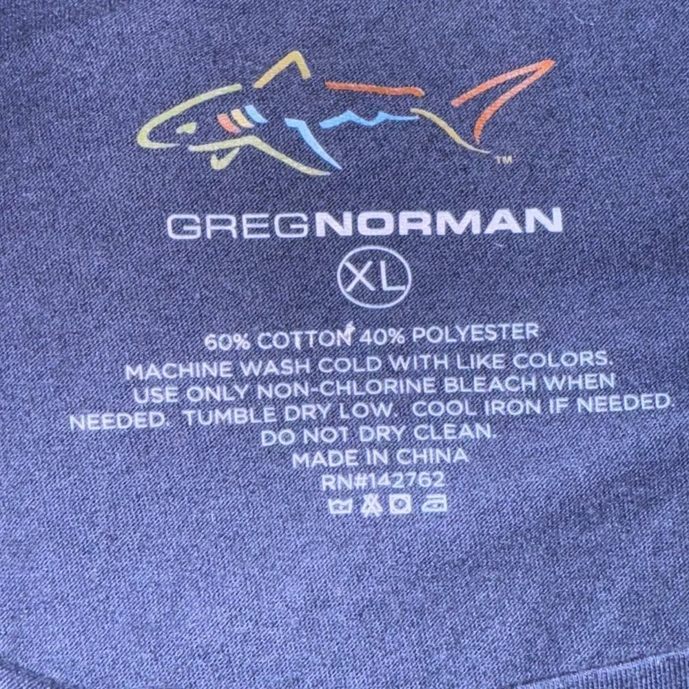 H-3 Men’s Greg‎ Norman Blue Pullover Short Sleeve Tee Shirt Size XL